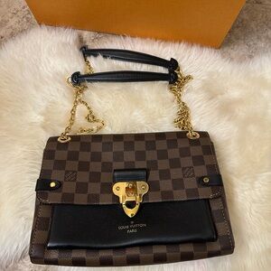 Louis Vuitton Vavin Shoulder Bag PM Black Damier Ebene Canvas